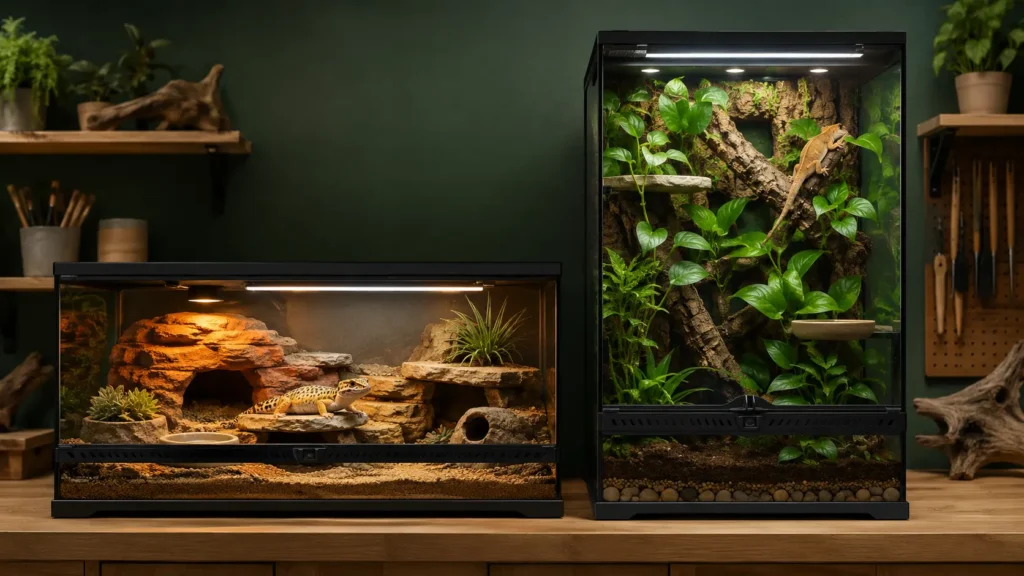 Construcción de terrarios para Geckos